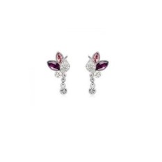 5678Qs Lahir dari Beberapa Austria Kristal Anting-Anting Ungu-Internasional