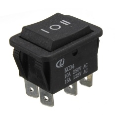 5pcs 6Pin Auto On/Off/On Momentary Power Window Rocker Switch AC 250V/10A 125V/15A