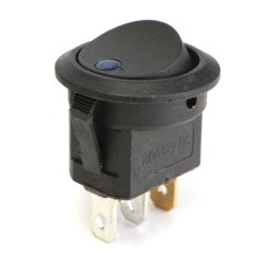 5x12 V Bulat Dot Goyang Beralih ON/OFF Bohlam LED Lampu untuk Review Mobil Otomatis Perahu Biru- INTL
