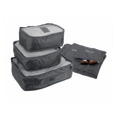 6 IN 1 BAG IN BAG TRAVEL ORANIZER SET - ISI 6 PCS HITAM