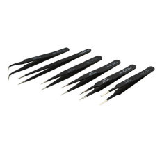 6 Buah Non-magnetik Stainless Steel Pinset Tang Alat untuk Perhiasan IC SMD