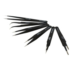 6 Pcs Non-magnetik Stainless Steel Pinset Plier Alat untuk Perhiasan IC SMD-Intl