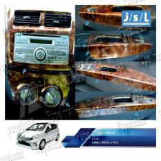 6 pcs Aksesoris Agya 2013 - 2016 Wood Panel Interior Panel Dashboard Kayu Dash Board Cover Pelindung Dashboard Pintu Mobil Asesoris Mobil Acesoris Mobil Agya