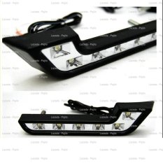 Aksesoris Mobil 6 Titik Led Bar Lampu DRL Mobil Depan Work Siang Day Running Light Siku Asesoris Mobil Avanza Xpander Calya Innova Gran Max Pick Up Brio Satya Sigra Xenia Rush Carry Ertiga HR-V Ayla Terios Agya Ignis Mobilio APV Acesoris Mobil