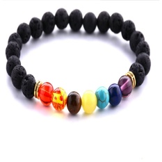 7 Chakra Pesona Gelang & Bangle Batu Berwarna Wanita GirlsLava Manik-manik Gelang-Intl