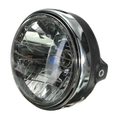 7?? Motor Bike Round Headlight Halogen H4 Bohlam Lampu Kepala Sisi Mount Style
