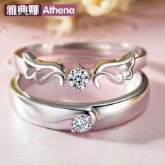 925 Pure Silver Pecinta Cincin Pembukaan, Korea Fashion Wings Fashion untuk Perak Murni Hari Valentine Hadiah Grosir-Intl