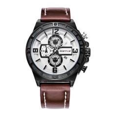 93009 Man 2017 Rekabentuk Reka Bentuk Mewah Jenama Kasual Jam Tangan Kulit Asli Jam Tangan Reloj Tarikh Kalendar Sukan Tahan Air Sukan Lelaki Tentera-Intl