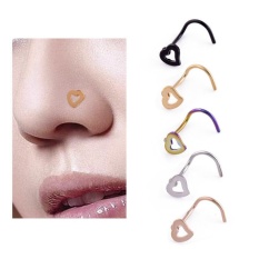 Sepasang Paduan Cinta Jantung Hidung Manik-manik Cincin Hidung Telinga Manik-manik Wanita Perhiasan-Internasional