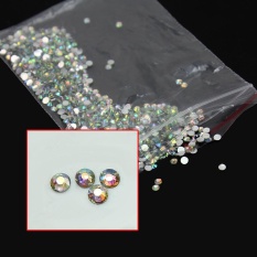 AC 1000X14 Facets Resin Rhinestone Gem Flat Kembali Crystal AB Beads 2mm 3mm 4mm DIY -Intl