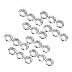 AC 200Pcs Silver Tone Metal 8mm Eyelet Grommet For Bags Shoes Leather Craft DIY - intl