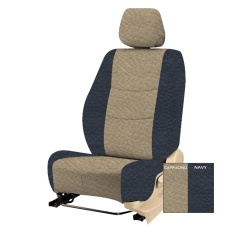 Adepe sarung jok mobil sporty HND Jazz th 2005 Allsheet (Cappucino-Navy)C