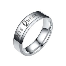 Ai Rumah Nya Raja Nya Ratu Titanium Anti Karat Pasangan Cincin Jari Miliknya dan Miliknya Janji Pernikahan Cincin Valentine 'S Day Hadiah-Internasional