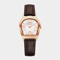 AIGNER A32270B Amalfi II - Jam Tangan Wanita - Leather - Dark Brown / Brown - Rose Gold