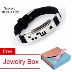 Kekasih 925 Perak Berlapis Gelang Tangan 12 Konstelasi Gelang Gelang Wanita Pria, Scorpio