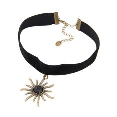 Aksesoris Kalung Choker Fashion Velvet Sunflower Choker - RKL7758