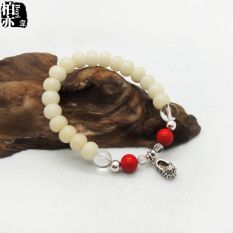 Alami Akar Putih Lime Tizi Tasbih Umat Buddha Wanita Gelang