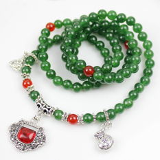 Alami Taiwan Giok Manik-manik Budha Gelang