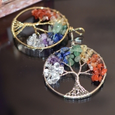 Alami Ungu Kristal Kristal Putih Lapis Persia Kuning Kristal Kalung