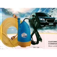 Alat Pompa semprot air cuci steam mobil motor portable Car lighter 12V