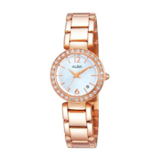Alba AH7D56X1 - Jam Tangan Wanita - Tali Logam - Analog Quartz - Gold