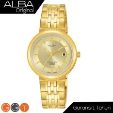 Alba Fasion Analog - Stainless Steel Strap - Quartz Movement - AH7N44X1 - Gold Swarovski