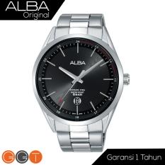ALBA Jam Tanga Pria - Stainless Steel Strap - Quartz Movement - BlackDial - AS9D33X1
