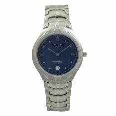 ALBA Jam Tangan Pria - Silver Darkblue - Stainless Steel - AVKB21