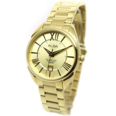 Alba - Jam Tangan Wanita - Gold-Gold - Stainless Steel - AH7H58X1