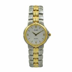 ALBA Jam Tangan Wanita - Silver Gold White - Stainless Steel - ATAK42