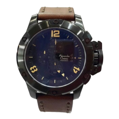 Alexandre Christie - AC 6295 - Jam Tangan Pria - Leather Strap - Dark Brown