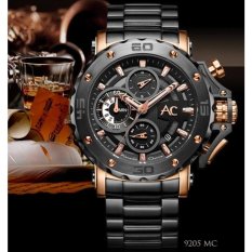 Alexandre Christie - AC 9205 BLACK GOLD-JAM TANGAN PRIA