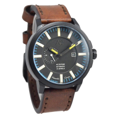 Alexandre Christie (AC Collection) 9202 Automatic Night Vision Black Blue - Jam Tangan Pria