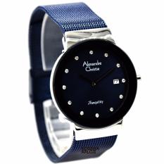 Alexandre Christie AC2607L Jam Tangan Wanita Rantai Pasir Biru Silver