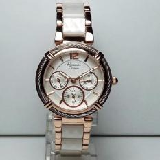 Alexandre Christie AC2654BF - Jam Tangan Wanita - Stainless Steel Kombi Mika (Rosegold White)