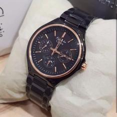 Alexandre Christie AC2669L Jam Tangan Wanita Strap Ceramic Hitam