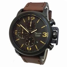 Alexandre Christie - AC6280M - Jam Tangan Pria Chrono - Strap Kulit - Hitam