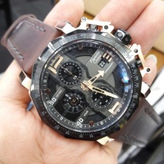Alexandre Christie AC6373MOS - Jam Tangan Casual Pria Murah - Leather Strap - Chrono Aktif