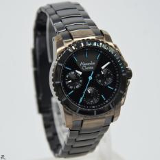Alexandre Christie AC6455L Jam Tangan Wanita Stainless Steel hitam list biru