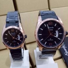 Alexandre Christie AC8289MRB Jam Tangan Couple Stainless Steel Hitam Rosegold