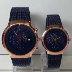 Alexandre Christie Jam Tangan Couple Alexandre Christie AC6245MC/BF Tranquility Blue Rosegold Stainless Steel
