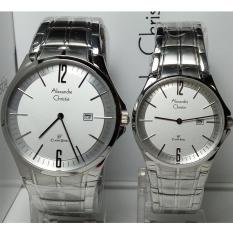 Alexandre Christie Jam Tangan Couple Alexandre Christie AC8507MD/LD Classic Silver Stainless Steel Dial White