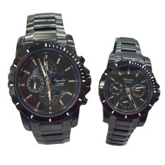 Alexandre Christie - Jam Tangan Couple - Stainless Steel - AC 6141 Black Couple