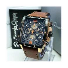 Alexandre Christie - Jam Tangan Sport Formal Fashion Kasual Original Alexandre Christie Pria Cowok Laki Laki Model Terbaru Termurah Terlaris 2017 Kekinian Simple Keren Elegan Analog Kulit Sstainless Steel Alexandre Christie AC6376 Rose Gold