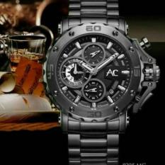 Alexandre Christie - Jam Tangan Sport Formal Fashion Kasual Original Alexandre Christie Pria Cowok Laki Laki Model Terbaru Termurah Terlaris 2017 Kekinian Simple Keren Elegan Analog Rantai Sstainless Steel Alexandre Christie AC9205 ( Hitam )