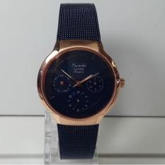 Alexandre Christie Jam Tangan Wanita Alexandre Christie AC6245BF Tranquility Blue Rosegold Stainless Steel