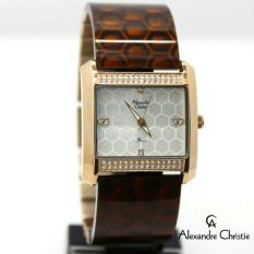 Alexandre Christie - Jam Tangan Wanita - Rosegold-Putih-Alklirik Putih- Stainless Steel - 2526 INDO