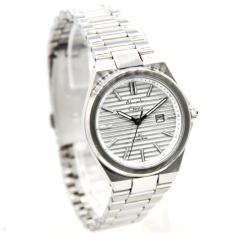 Alexandre Christie - Jam Tangan Wanita - Silver-Putih - Stainless Steel - 8563 LDBSSSL