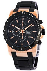 Alexandre Christie Man - Jam Tangan Pria - Hitam Rosegold - Stainless Steel - 6141 FBRG