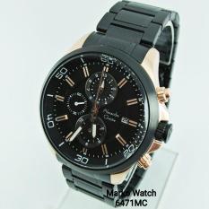 Alexandre Christie Original AC 6471MC PLAT HITAM CASING RGOLD RANTAI HITAM